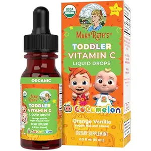 MaryRuth Organics Kleinkind Vitamin C Tropfen | USDA Organische Vitamin C Flüssigkeitstropfen für Kleinkind | Alter 1-3 Jahre | Vitamin für Immununterstützung & Gesamtgesundheit | Vegan | Non-GMO | 15 Servierungen
