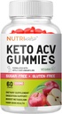 Keto ACV Gummy - Sugar-Free Gluten Free Pro Active Super Apple Cider Essig Ergänzung für Männer Frauen - Unterstützung Verdauungshaar Haut (1200MG)