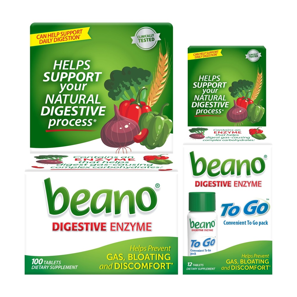 Beano Extra Stärke 100ct & beano to Go Pocket Pack 12ct