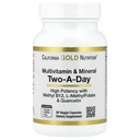 California Oro Nutrizione Multivitamina e Minerale con Methyl B12, Vitamina C, L-MethylFolate e Bio-Quercetin, Two-A-Day, 60 Veggie Capsule