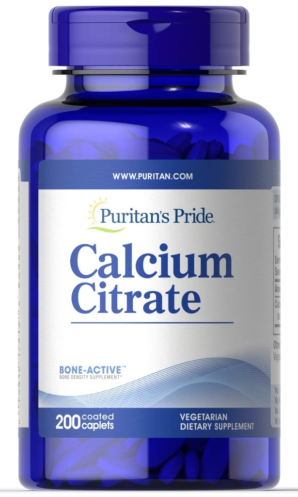 Puritan's Pride Calcium Citrate 200 Mg, 200 Count