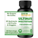 SHIFAA NUTRITION Multivitaminici Halal per donne, uomini e adulti, 30 Serve | Ferro, Vitamina A, B6, B12, Biotina, Niacina, C, D3, E, Zinco, Calcio, Acido Folico, CoQ10 | Vitamine Halal