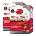 LABO Nutrition Perfect Krill EX, 1000mg Antarctic Krill Oil Omega 3 EPA DHA, Phospholipides les plus élevés (plus de 56%) avec Choline, Astaxanthin.