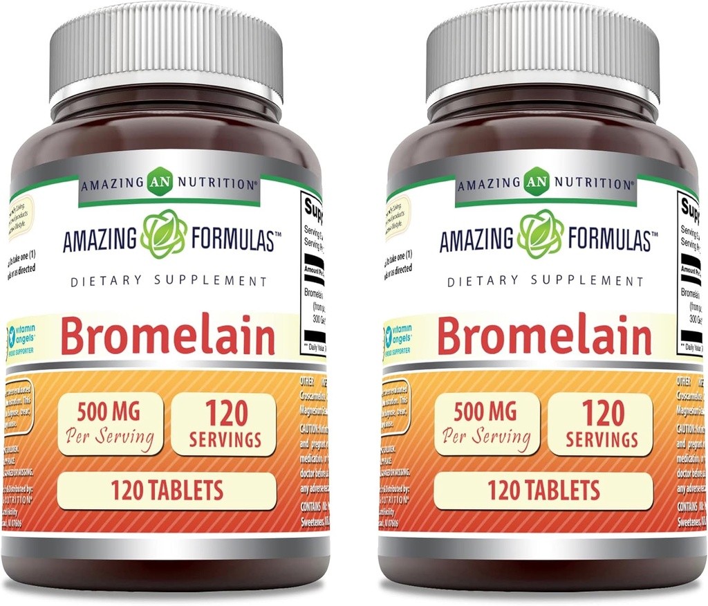 Formules étonnantes Bromelain 500 Mg Comprimés Suppléments de non-OGM