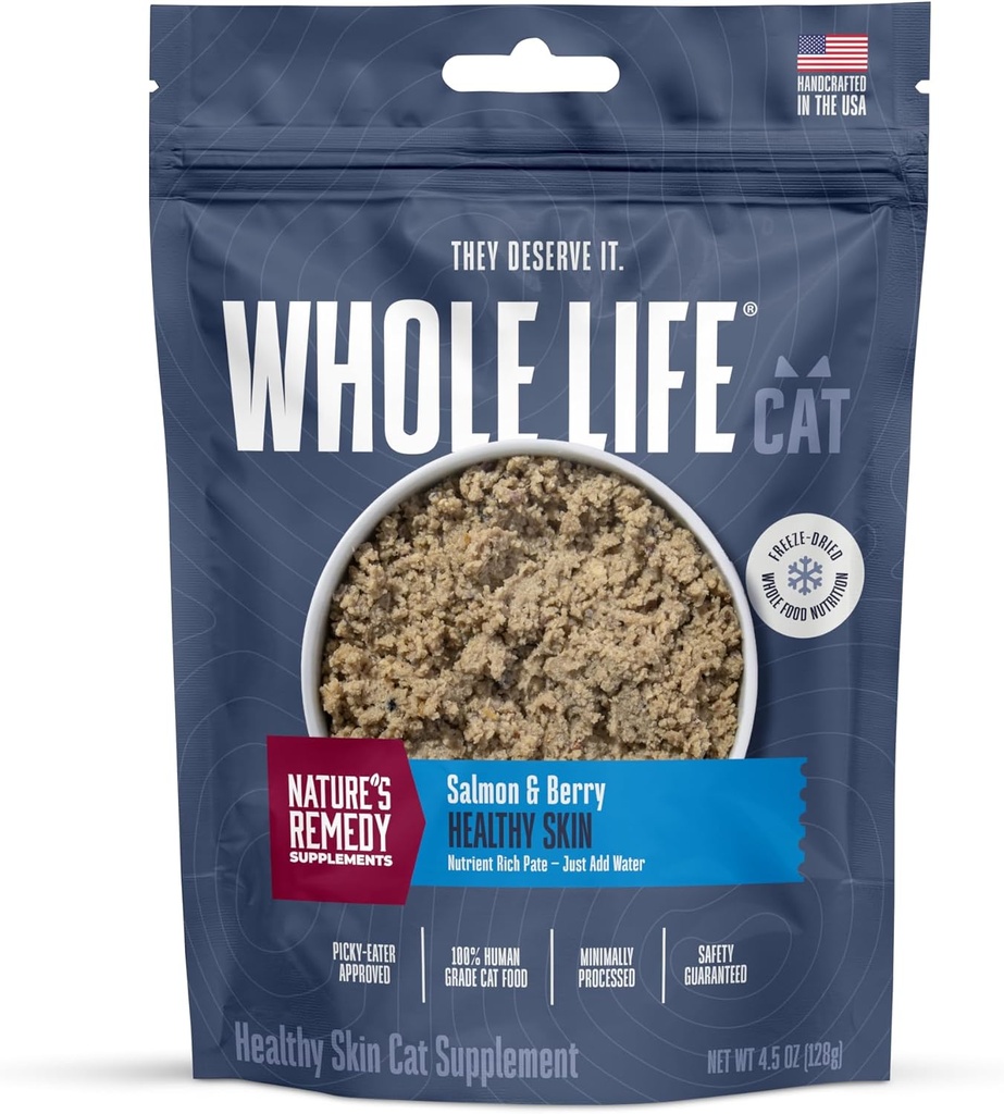 Ganzes Leben Tier Gesunde Haut und Mantel Katzenergänzungen für trockene Haut, Allergy & Stomach Relief, Katze Immun- & Verdauungsunterstützung - Probiotics & Omega 3 für Katzen, Cat Food Add Ins - 30-Day Supply