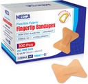 Flexible Stoffbänder - Flex Stoffklebebänder Finger-Tip Pflege und zum Schutz von Wunden vor Infektion - (100 Count Box)