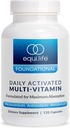Equilife Daily attivato Multivitamin, 21 Nutrienti essenziali con B Complex, Formula antiossidante per il benessere generale, senza glutine, non OGM, 120 capsule