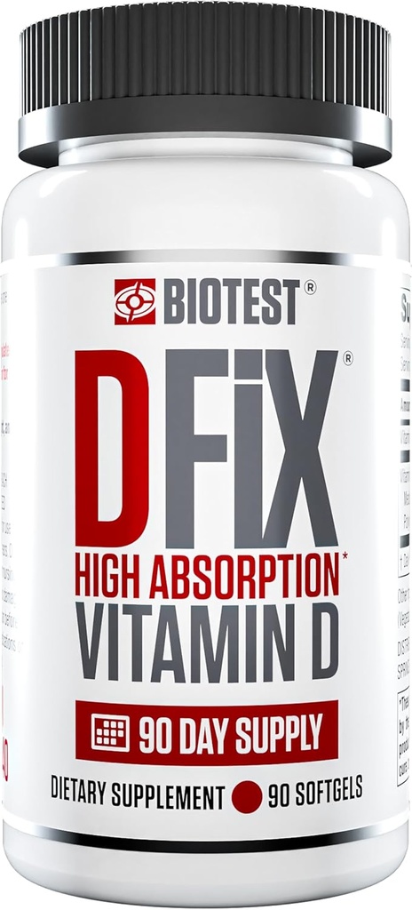 Biotest D Fix - 5000 IU Vitamina D3, 90 Serve - 90 Softgels