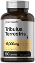 Horbäach Tribulus Terrestris für Männer 15000mg | 180 Kapseln | Maximale Stärke | Non-GMO, Gluten kostenlose Extraktergänzung