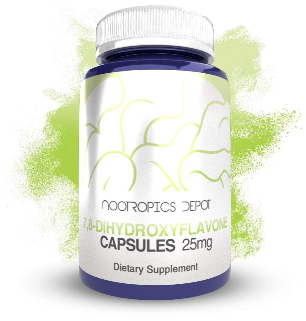 Nootropics Depot 7,8-Dihydroxyflavone Kapseln | 25mg | 60 Count | 7,8 7,8 DHF | Brain Booster | Unterstützt kognitive Funktion und Gehirngesundheit
