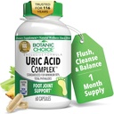 Botanische Wahl Uric Acid Complex Supplement - Fussgelenk-Support-Help Beruhigen Sie sich mit Celery Seed & Bromelain -Gluten Free, Non-GMO, 60 Caps