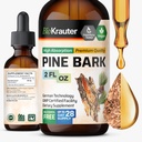 BIO KRAUTER Pine Bark Extract - Rich in Antioxidants Liquid Supplement - 400 mg French Maritime Pine Bark Extract Drops - Vegan, Alcohol & Sugar Free - 2 Fl Oz