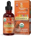 USDA Organic Toddler Vitamine C gouttes de vitamine C biologique gouttes liquides pour les enfants et les bébés âgés de 1 à 3 ans.