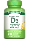 Nature's Truth Vitamin D3 10000 IU Softgels | 300 Count | Extra Strength | Non-GMO & Gluten Kostenlose Ergänzung