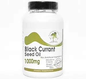 Huile de graines de Currant Noir 1000mg ~ 180 Capsules - Aucun additif ~ Suppléments de nature