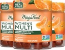 MegaFood Multi femminile - Multivitamina per le vitamine della pancia delle donne- Vitamina C, Vitamina D, Zinco, Vitamina B12 & Choline- Supporto immunitario & Bone Salute- Vegetariano- Tangerina- 60 Gummies(30 Serve) 3 Confezione