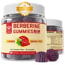 Berberine Supplement 1500mg mit Soluble Fiber, B1, B3 & B6, Sugar Free Berberine HCL Gummies, High Bioavailability AMPK Activitor für Mętâbõlism Balanced, Daily Digestive & Body Mânâgęmęnt, 60 Cts