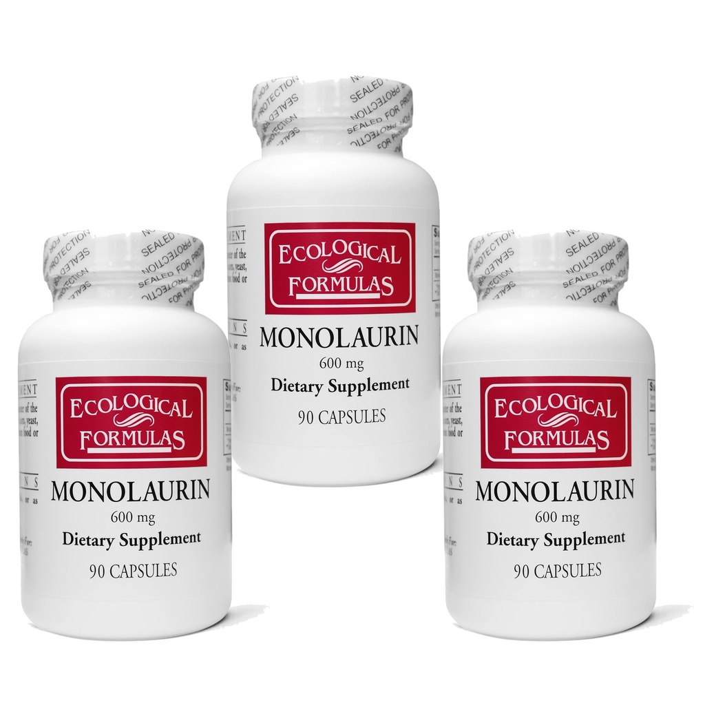 Formula ecologica 600 mg Monolaurin - Tre bottiglie sigillate individualmente 270 Conte