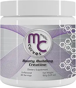 Polvere di creatina di costruzione Booty per le donne - Monoidrato micronizzato L'unica soluzione per l'assorbimento massimo e le Gains - Stivaletto di pesche perfetto non aromatizzato e Bum Builder