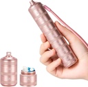 Portable Metal Pill Medicine Organizer - Cassa impermeabile Pill Compact Travel Pill Box settimanale in lega di alluminio, 7 giorni Daily Pill Organizer Holder per piccole pillole, rosa S