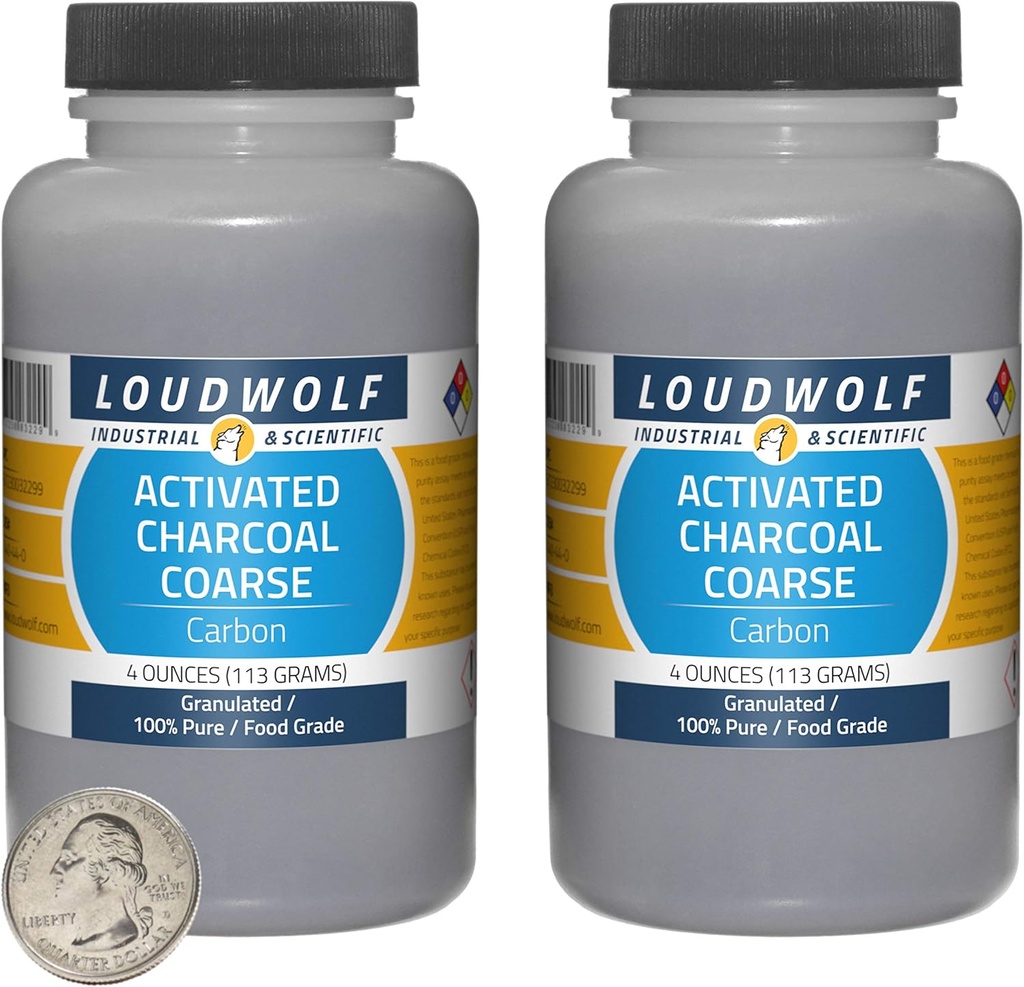 Activated Charcoal / 8 Ounces / 2 Bottles / 100% Pure Food Grade/Granulated