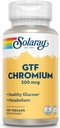 Solaray GTF Chromium Kapseln, 200mcg | 100 Count | Pack von 3