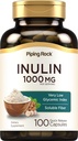 Piping Rock Bio Inulin Kapseln 1000 mg | 100 Count | Low Glycemic Index | Soluble Fiber Supplement | Non-GMO, Glutenfrei