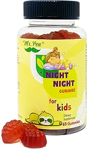 Melatonin Gummis für Kinder | 60 Gummis | 2 Monate Supplies | Passion Fruit Flavor | Natürliche Kinder Schlafergänzung | 4+ Jahre, Melatonin Gummies Kinder, Beilage für schneller und länger Schlaf