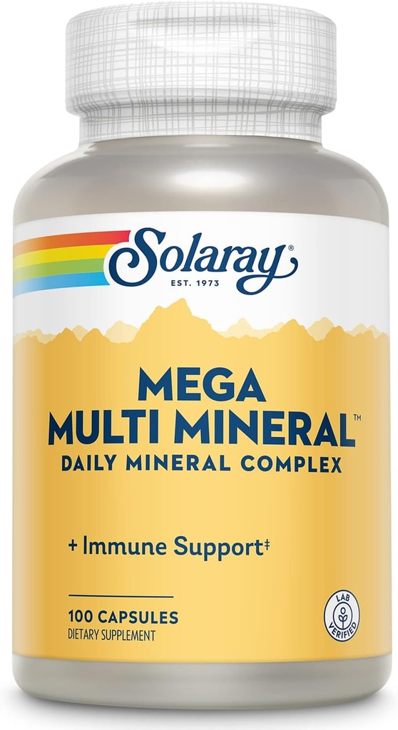 Solaray Mega Multi Mineral (25 Serve, 100 Capsule)