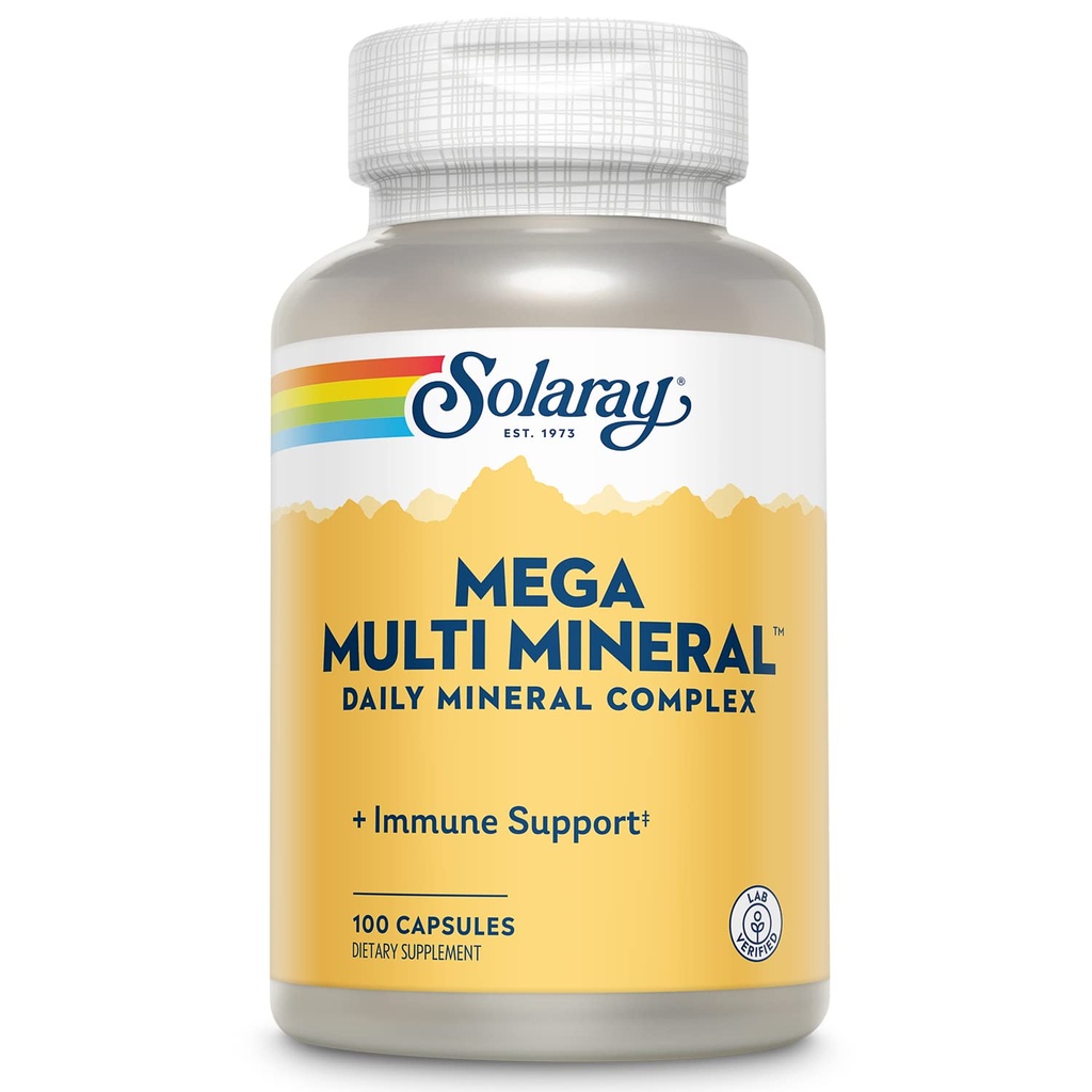 Solaray Mega Multi Mineral (25 portions, 100 capsules)