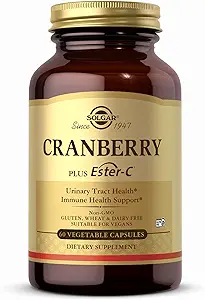 Solgar Cranberry Plus Ester-C - 60 capsule vegetali - Supporta il tratto urinario e la salute immunitaria - Non OGM, Vegan, Gluten Free - 30 Serve