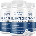 (3 Pack) Neuro Tech IQ Brain Supplement Neurotech Iq Focus Formula Pills (180 capsule)