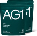 AG1 Greens Powder Supplement | Verbessern Gut Gesundheit | Multivitamin, Probiotisch, Glutenfrei, Vegan und Keto Friendly | 75 Vitamine (Athletic Greens) - 2 Pack, Classic Formula (30 Portionen pro Pouch)