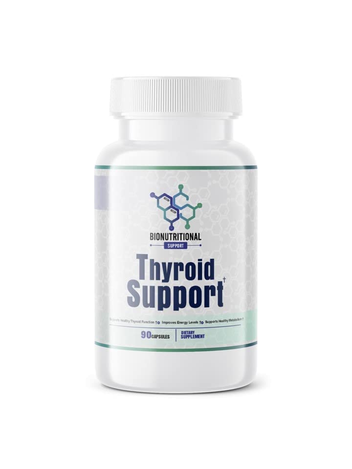 Schilddrüsenunterstützung - Ltyrosin, Iodin, Vitamin B12 Komplex, Zink, Selen, Ashwagandha, Kupfer &amp; Mehr 30 Tage Versorgung