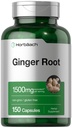 Horbäach Ginger Root Capsules 1500 mg , 150 pilules , sans OGM, sans gluten Extrait de racine de gingembre