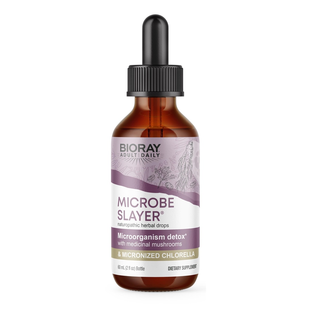 BIORAY Daily Microbe Slayer - 2 fl oz - Fördert Balance der Darmmikroben & Nourishes Die Leber - Non-GMO, Vegetarisch, Glutenfrei