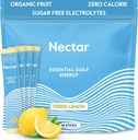 Nectar Energy Booster - Organic Caffeine, B12 & Elektrolyte - Sugar Free & Zero Calorie – Healthy Coffee, Energy Drink & Soda Alternative – Hydration & Energy Supplement (Lemon 18 Powder Packets)