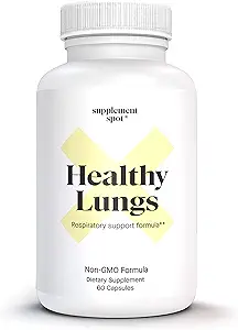Lung Support Supplement, für Atemunterstützung & Bronchial Wellness – Butterbur, Bromelain, Feverfew, Cordyceps, Stinging Nettle & Pine Bark (60 Servietten)