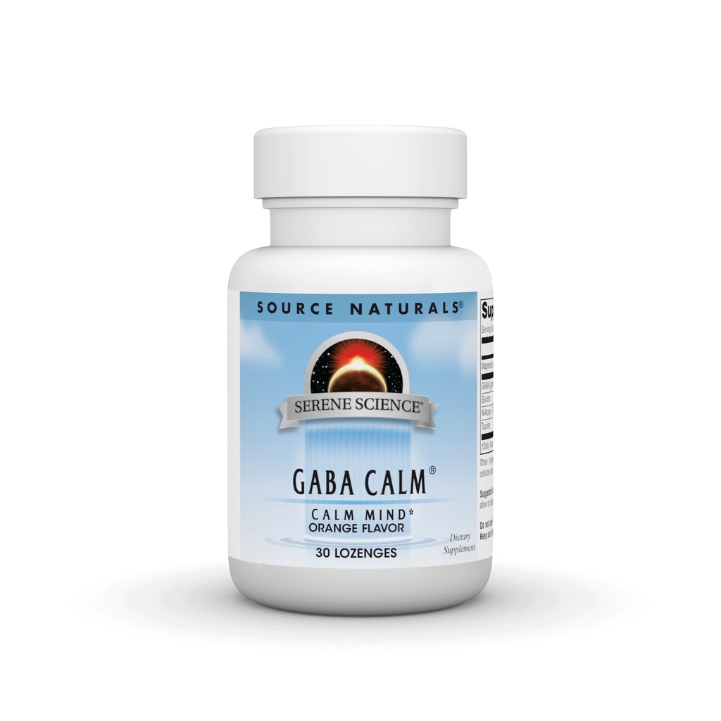Sorgente Naturals Serene Science GABA, 125 mg, Arancio aromatizzato* - 30 Lozenges