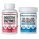 Physicians CHOICE 100 Billion + Verdauungsenzym 60ct Bundle - Advanced Gut Health Support