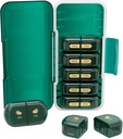 Wöchentliche Pille Organizer 2 Mal pro Tag, Moisture-Proof, Detachable Compartments, AM PM Pill Box 2X 7 Tage, Reise Pillen Organizer für Pillen/Fish Oil/Medication/Vitamin/Supplements (Dark Green)