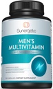 Sunergetic Premium Men’s Support Supplement – Potente Multivitamin– Supporta Energia, Stamina, Endurance & Stress Management – con Zinc, Ashwagandha, Maca, L-Carnitina & Vitamine – 120 capsule
