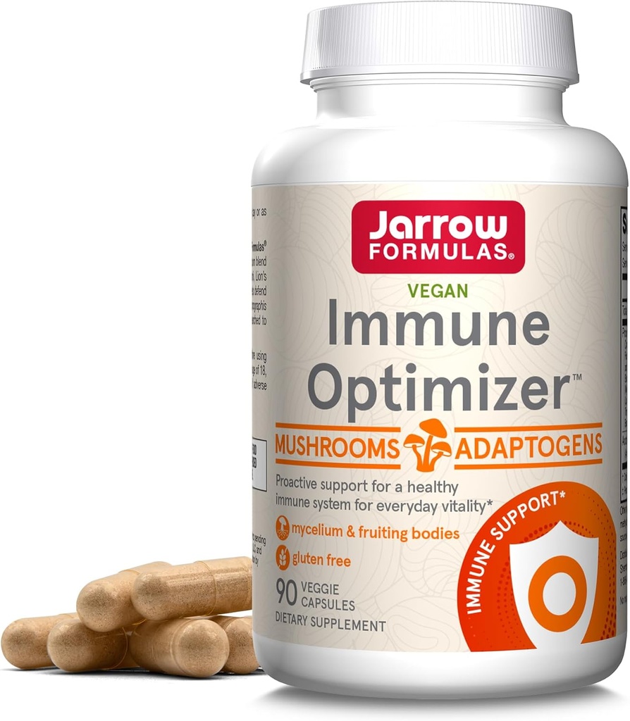 Jarrow Formulas Ottimizzazione immunitaria con Cordyceps, Reishi, Lion's Mane, Shiitake, King Trumpet e Turkey Tail Mushrooms, Integratore alimentare con Estratto di Andrographis, 90 capsule Veggie, 30 giorni di alimentazione