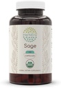 HerbEra Sage USDA Organic 120 Capsule | Natural Herbal Supplement | Capsule Vegetariani Organici Certificati e Sage Organico (Salvia officinalis) Foglia secca (120 Capsule)