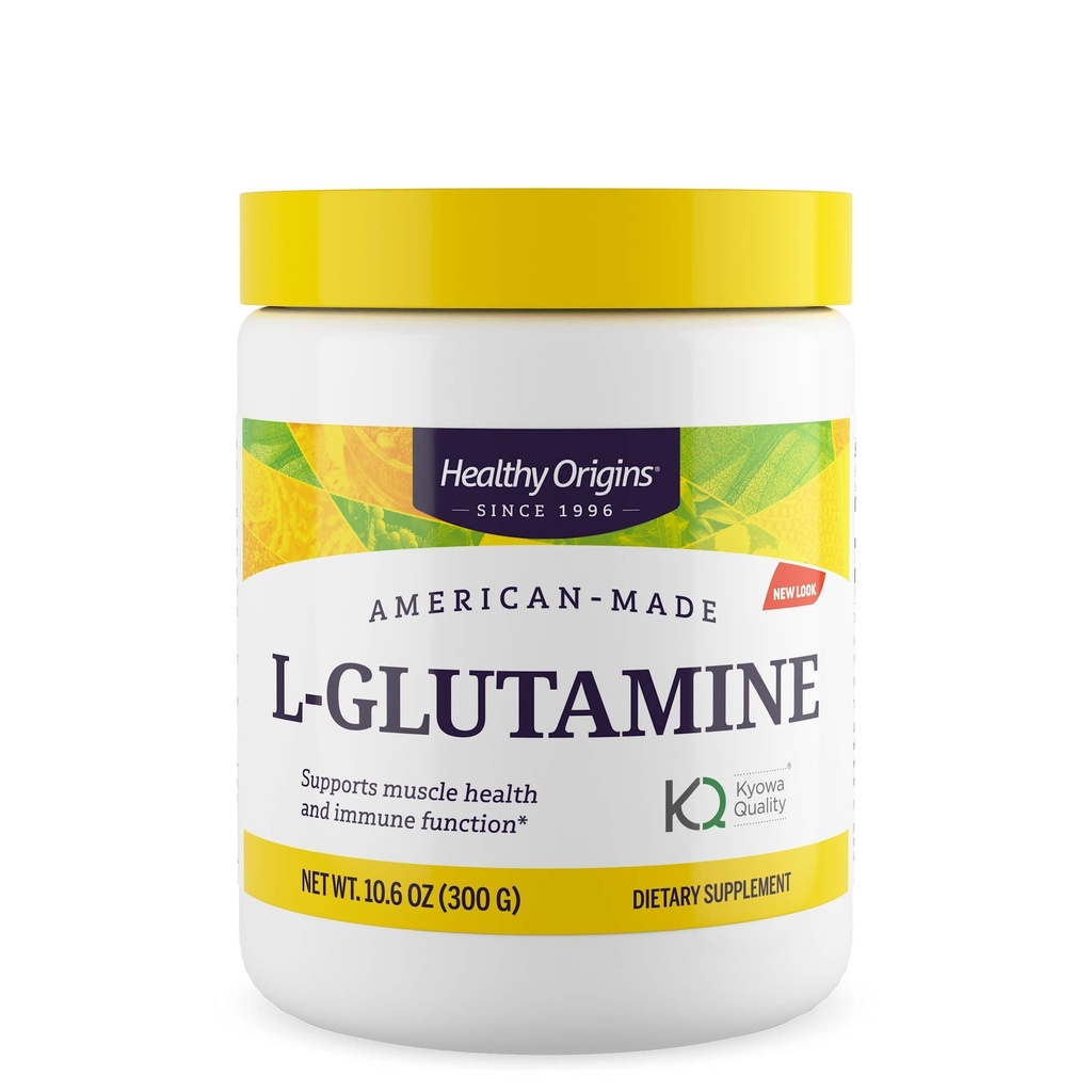 Origine sana L-Glutamina (American-Made, Non OGM, Gluten Free, Supporto muscolare, Supporto immunitario), 10.6 Ounce