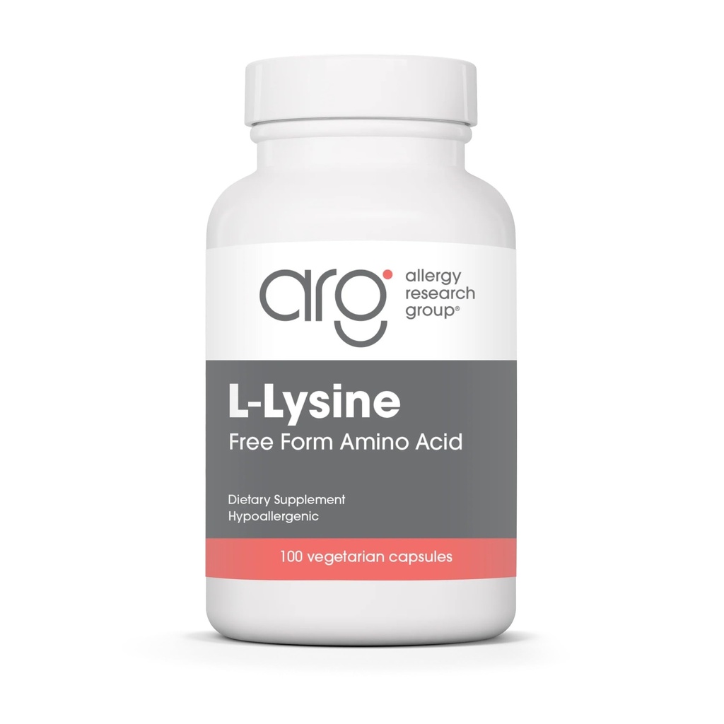 Nutrizione L-Lysine - Supporto Immune, L-Lysine HCI, Aminoacido Free Form, Supplemento 500mg, Pure, Organic, Capsule Vegetariani - 100 Count