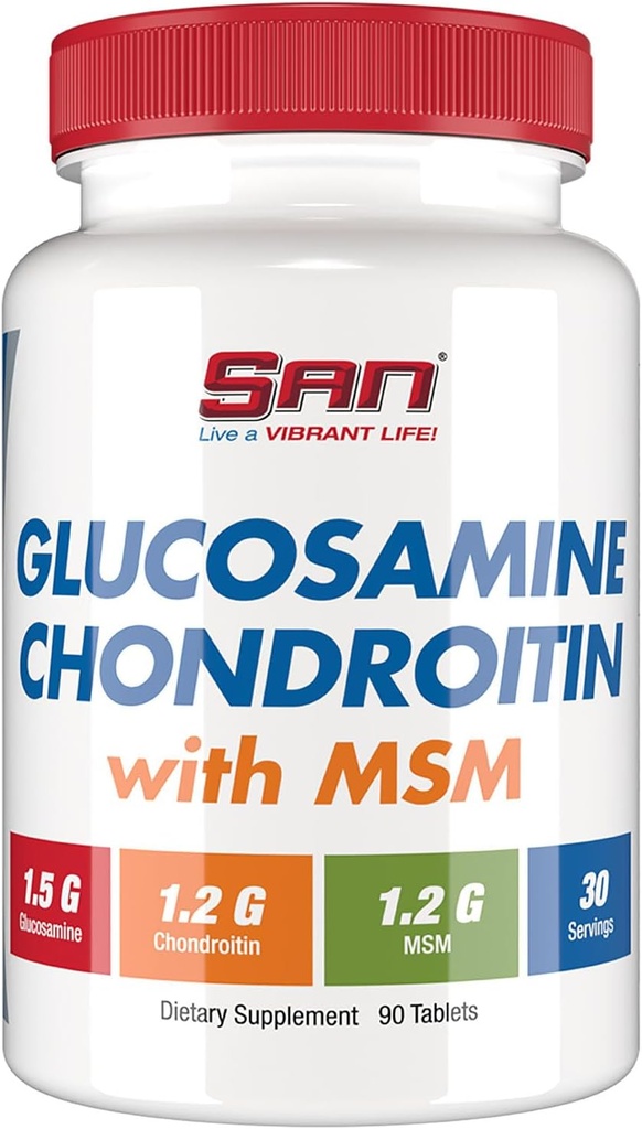 SAN Premium Glucosamine Chondroitin mit MSM-Komplex für gemeinsame Unterstützung - Natürliche Formel für gesunde Gelenke und Mobilität. 30 Servietten