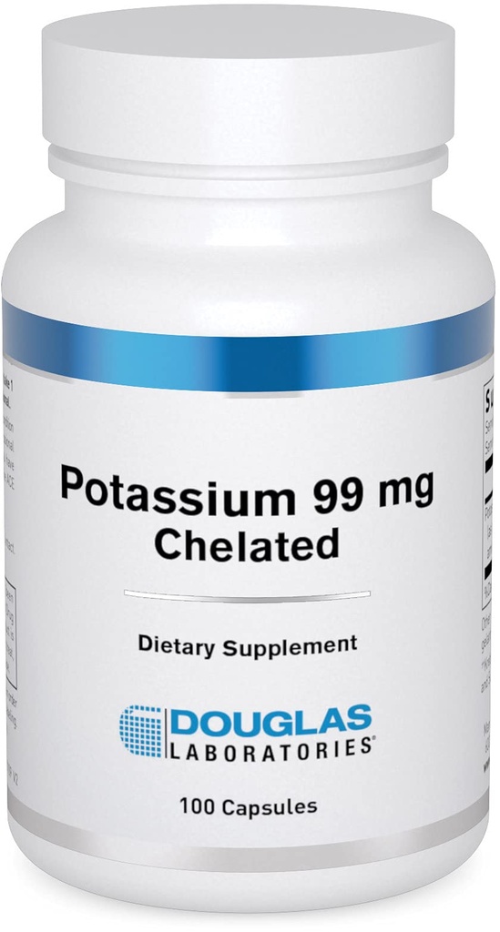 Douglas Laboratories Kalium 99 mg Chelat | Unterstützt Nerve Impulse, Skelettmuskelfunktion und schon Normaler Blutdruck* | 100 Kapseln