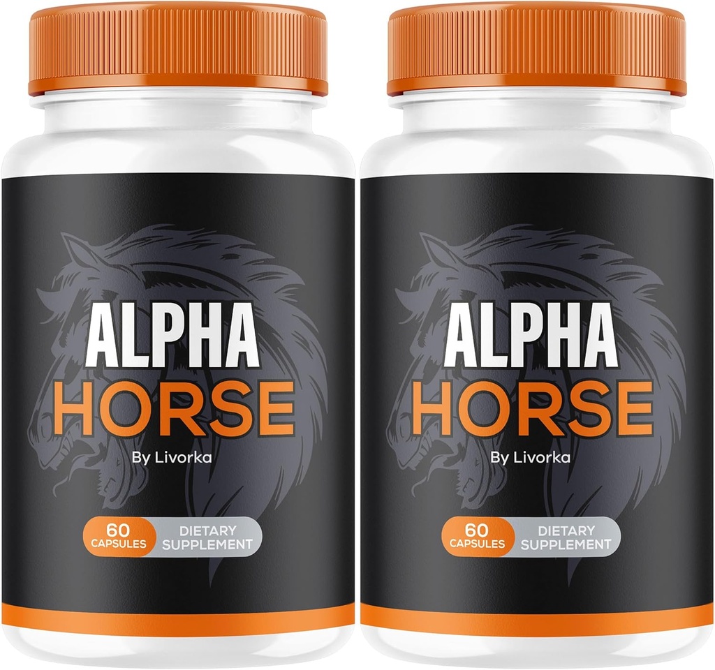 (2 Pack) Alfa Cavallo, Alfa Cavallo Pillole per Uomini, Alfa Cavallo Capsule, Alfa Cavallo Supplemento, Alfa Cavallo Vitamina Tutto Naturale Premium Formula, Alfa Cavallo Supplemento Supporto, 120 Capsule per 2 Mesi