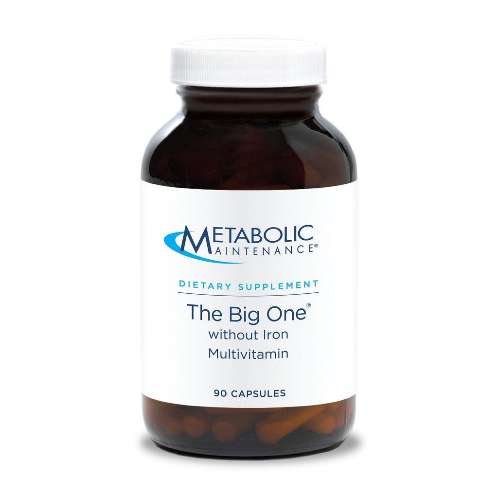 Metabolische Wartung Der große - Einmal täglich eisenfreie Multivitamin Mineralergänzung - Folat, B Vitamine, Biotin, Antioxidantien + Vitamin K, Immununterstützung Nährstoffe Vitamin A + C (90 Kapseln)